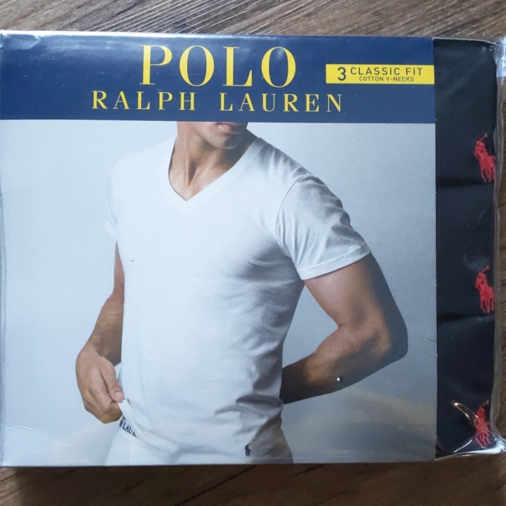 Men Polo by Ralph Lauren cotton V-neck